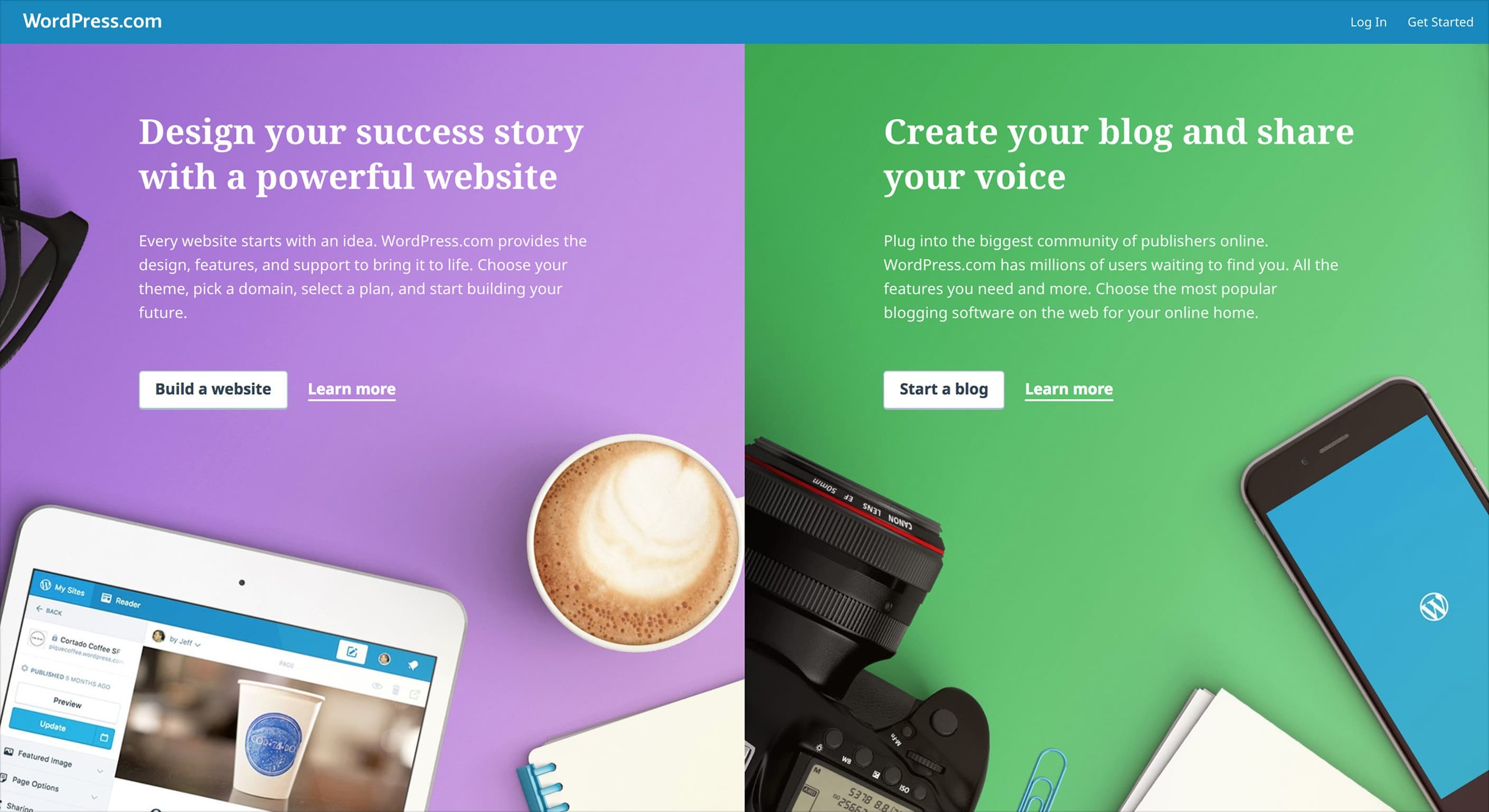 WordPress and Jetpack content